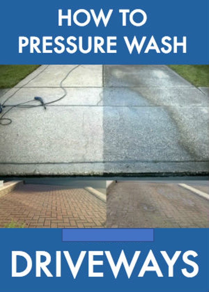 cómo lavar a presión su entrada de concreto o ladrillo