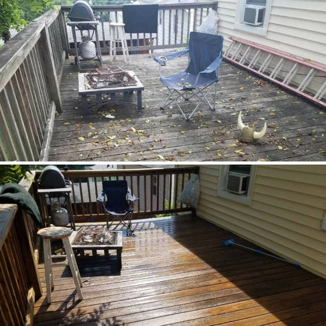 3 ejemplos de resultados reales de lavado a presión de terrazas de madera-1